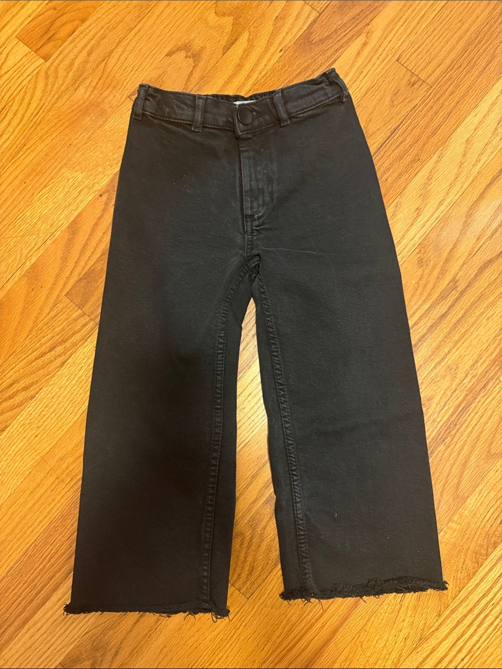 ZARA girls Black Wide-Leg Jeans size 6